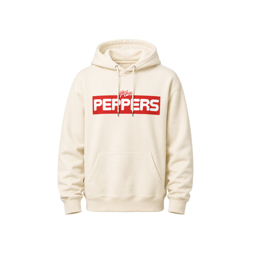 +Peppers Essentials Cream Hoodie